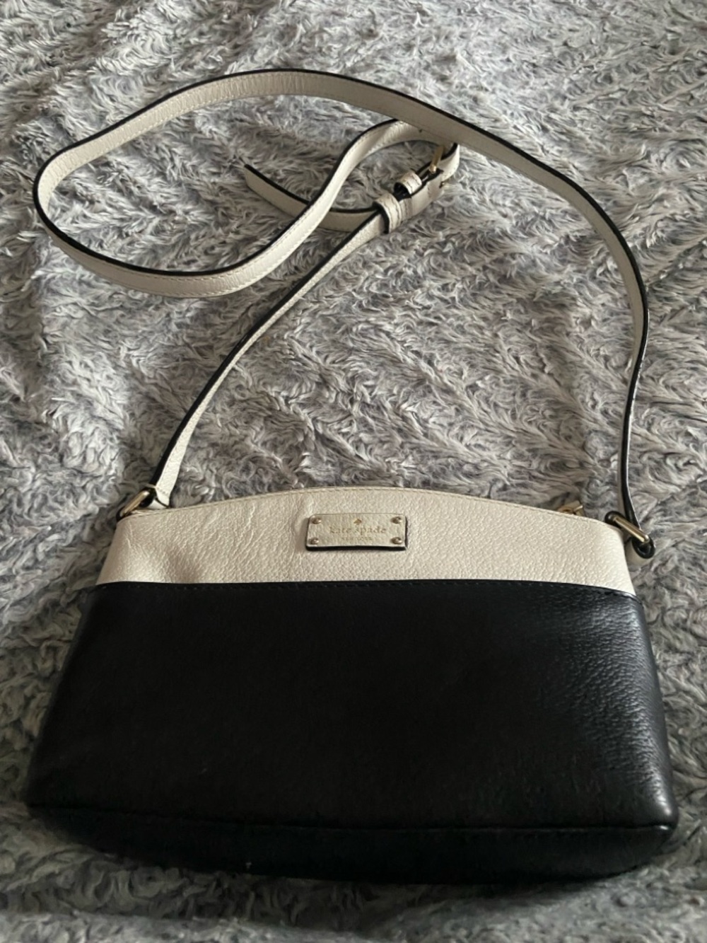 kate spade Black and White Two-Tone Crossbody Bag